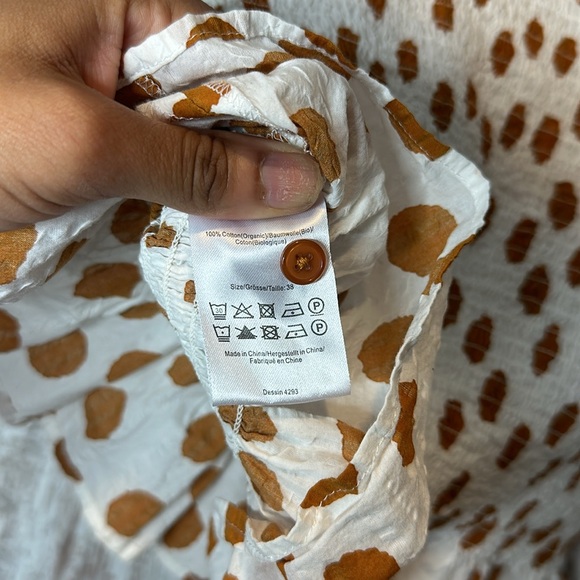 Baum und Pferdgarten size 8 Mynowa Polka Dot Organic Cotton Top Smocked - Picture 10 of 10